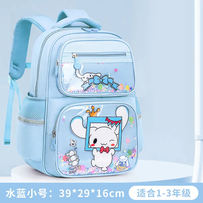 Kids Cute Backpack Big School Bags Students Large Capacity Lightweight Girls Children Kuromi Sanrio Melody Kawaii Cinnamoroll