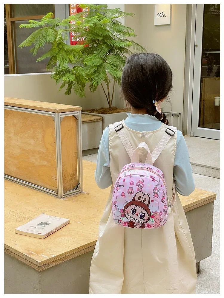 New Large Capacity Children's Backpack Cartoon Cute Primary School Bag Nursery Wear Resistant Double Shoulder Bag Nylon Material
