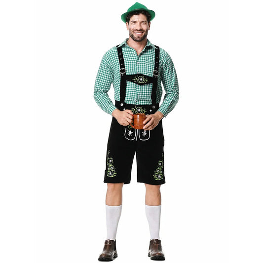 Herren Oktoberfest Kostüm Deutsches Oktoberfest Kneipen Barkeeper Outfit Biermann Kostüme Lederhosen Bayerisches Oktoberfest