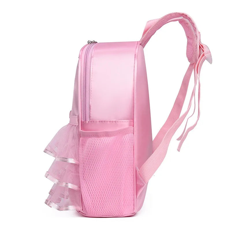 Snow White Princess Children Kawaii Bag for Girl Kids Pink Dancing Backpacks Girls Ballet Dance Bags Baby School Backpack