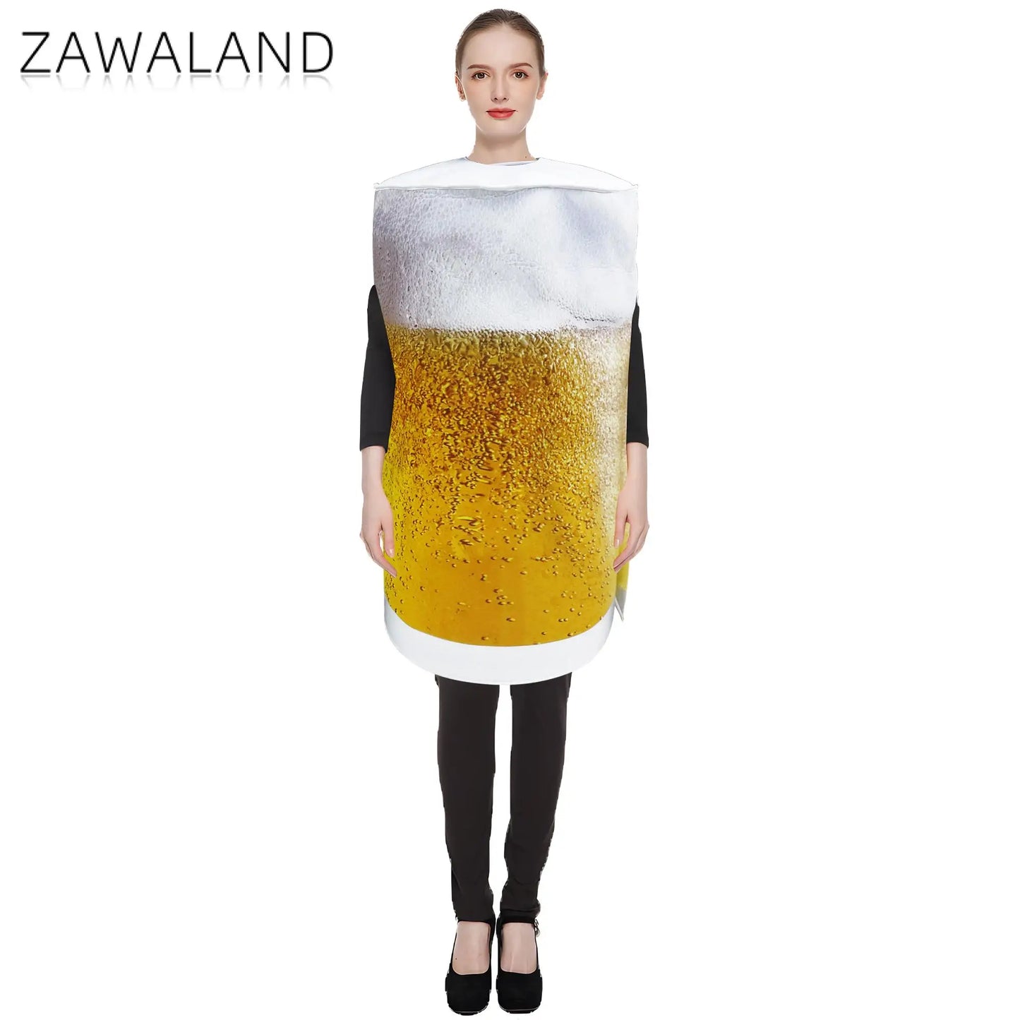 Zawaland Bierfest-Kostüm für Damen, lustiger Verkleidungsanzug, Halloween, Karneval, Purim-Outfit, Schwamm, Oktoberfest-Kleidung, 80 x 56 cm