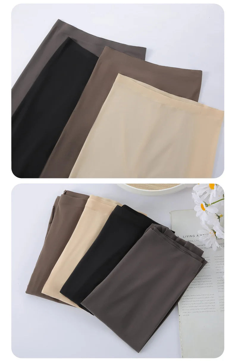 BIVIGAOS Sommer-Leggings mit ultradünner Haut und Sonnenschutz für Damen, hochelastisch, transparent, Gesichtsmaske, Unterwäsche, eng anliegend, sexy Sport-Leggings