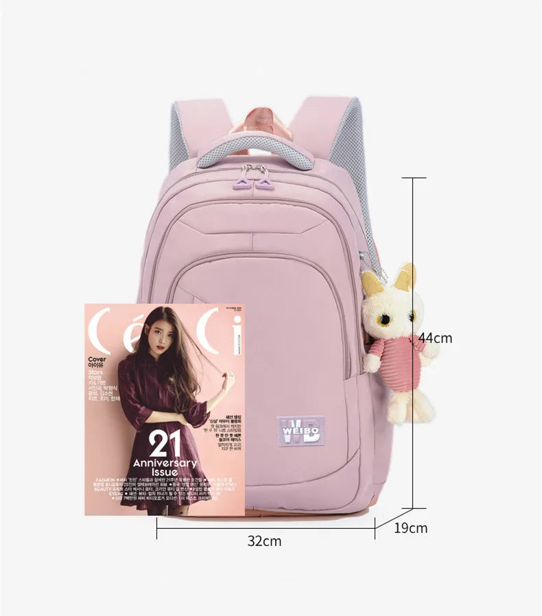 Girl School Bag Backpack Back Pack For Teenager Women Children Female Pink Schoolbag Primary High Bagpack Class Teens Child Kids