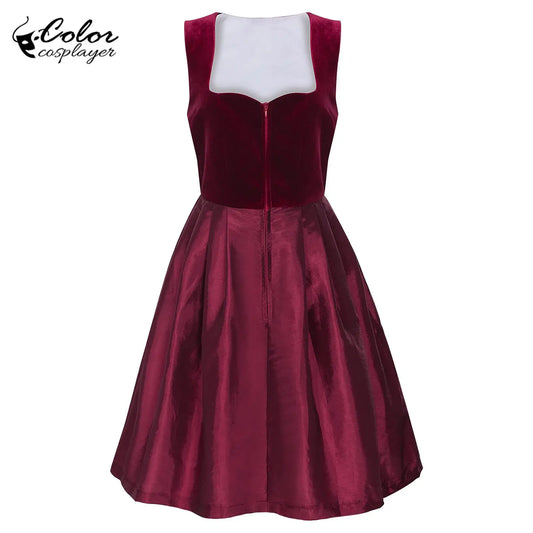 Farbe Cosplayer rot mittelalterlichen Kleid Oktoberfest Kleid Karneval Cosplay Kostüm Bier Festival dreiteiligen Anzug Frauen Kleidung