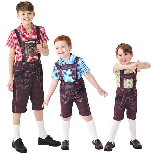 Kinder Jungen Mädchen Oktoberfest Kostüme Bayerisches Dirndl Kleid Kinder Lederhosen Cosplay Karneval Party Halloween Kostüm