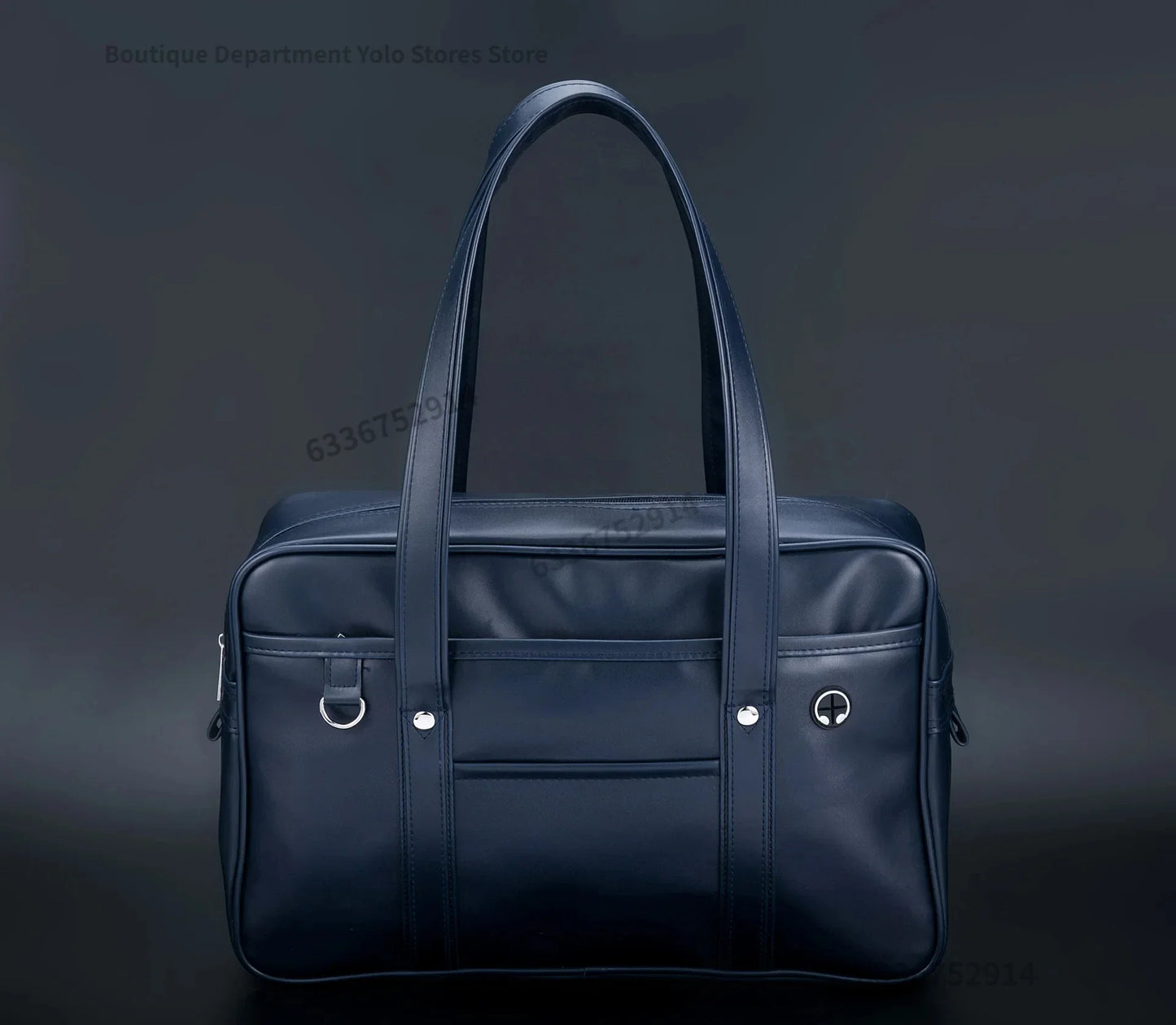 Schoolbag PU Leather Wide Application Japanese Handbag Large Capacity Waterproof