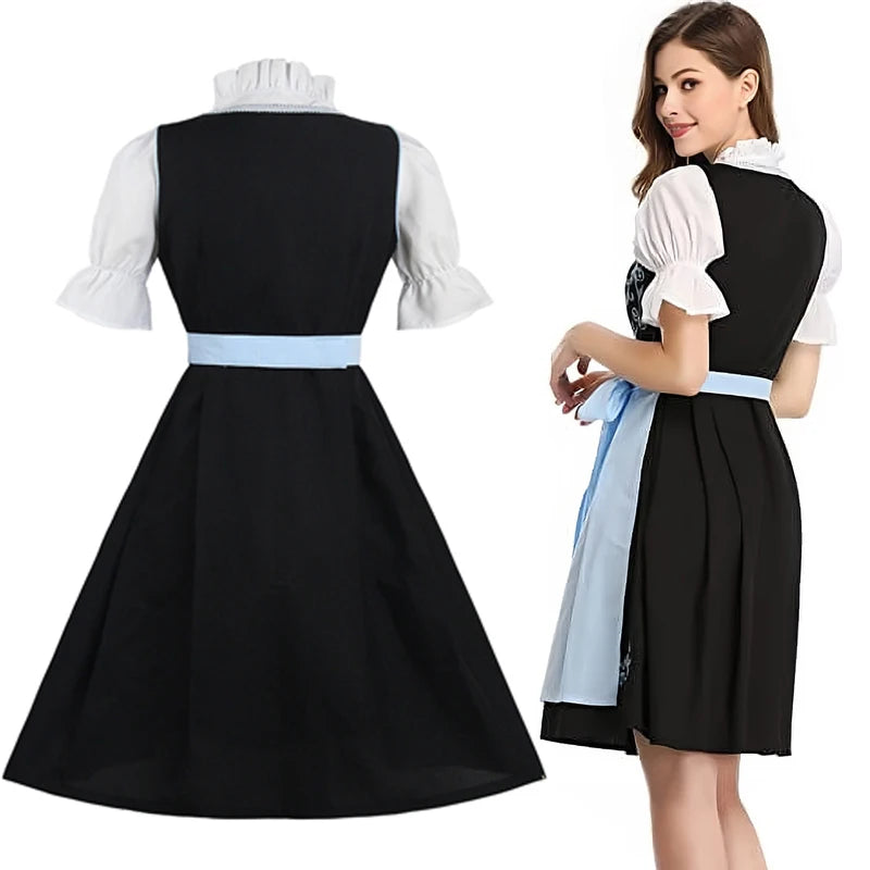 Oktoberfest-Kostüme Damen Dirndlkleider Deutsche Kleider für Bierfest Bayerischer Karneval Halloween Kleid in Übergröße