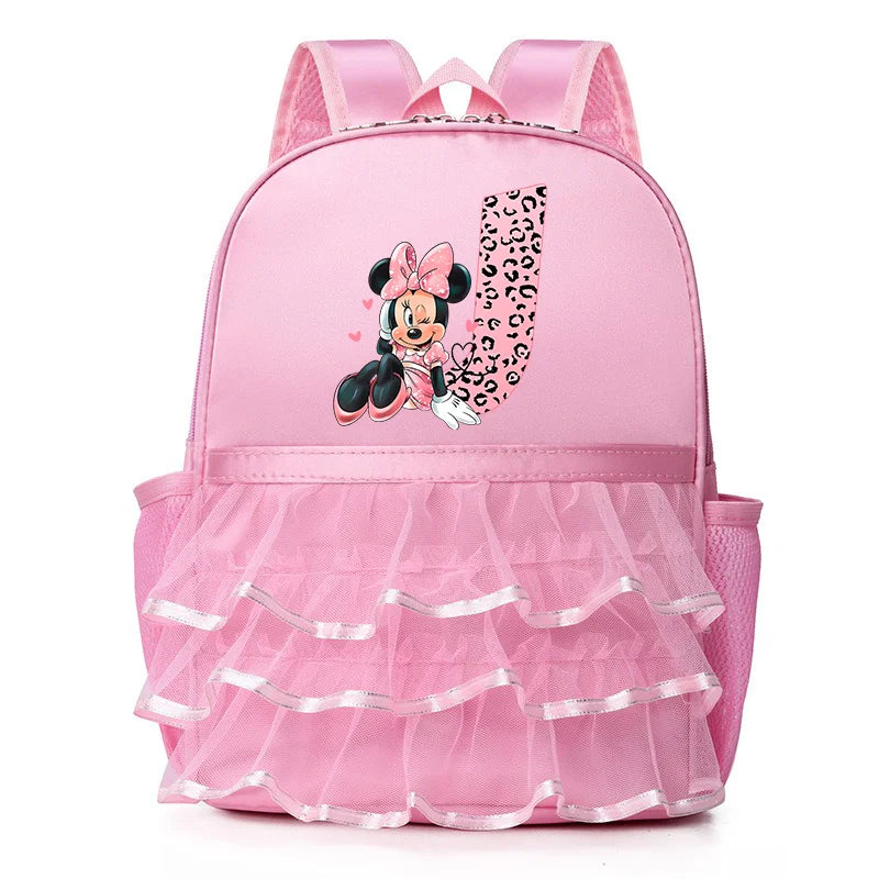 Minnie Mouse Children Kawaii Bag for Girl Dance Bag Kid Letter Pink Dancing Backpacks Girl Ballet Dance Bag Baby School Backpack