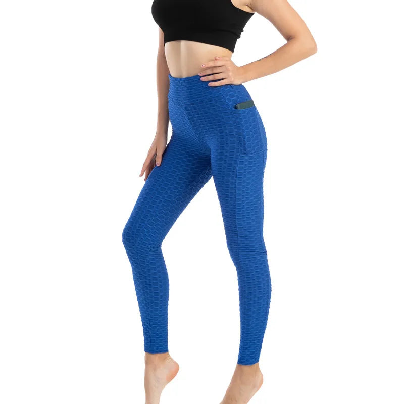 Frauen Mode Tasche Blase Hosen Stretchy Schlank Leggings Gym Laufen Radfahren Fitness Hosen Hohe Taille Hip Lift Leggings Weibliche