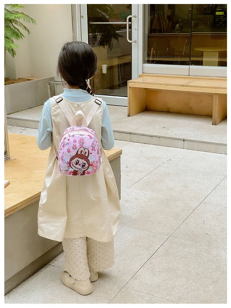 New Large Capacity Children's Backpack Cartoon Cute Primary School Bag Nursery Wear Resistant Double Shoulder Bag Nylon Material