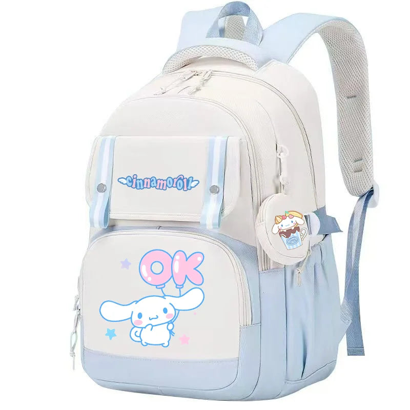 Cinnamoroll Backpack Boys Girls Bookbag Bag Teenager Children Knapsack Schoolbag Rucksack Mochila With Coin Purse