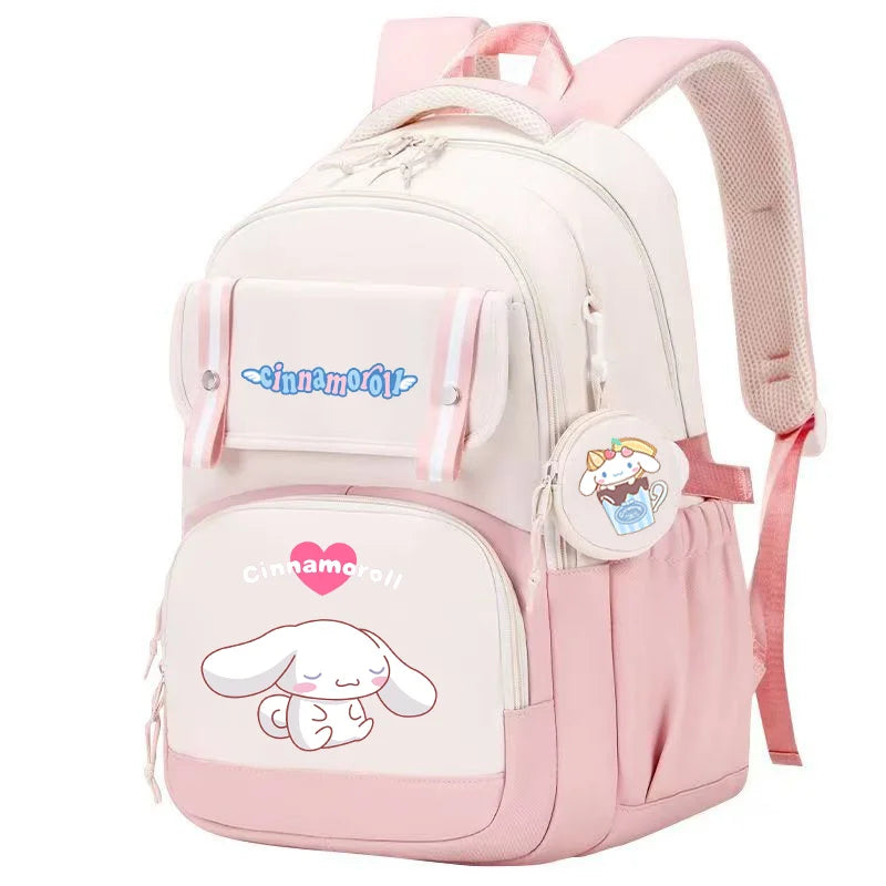 Cinnamoroll Backpack Boys Girls Bookbag Bag Teenager Children Knapsack Schoolbag Rucksack Mochila With Coin Purse