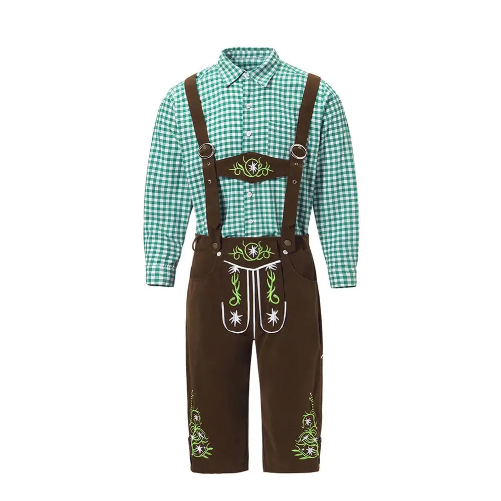 Herren Oktoberfest Kostüm Deutsches Oktoberfest Kneipen Barkeeper Outfit Biermann Kostüme Lederhosen Bayerisches Oktoberfest