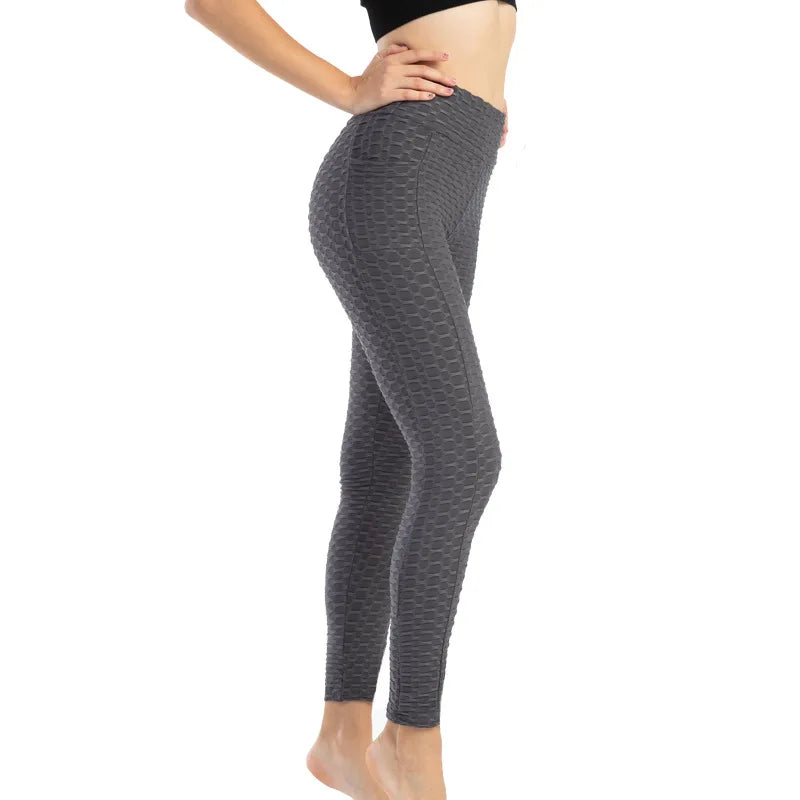 Frauen Mode Tasche Blase Hosen Stretchy Schlank Leggings Gym Laufen Radfahren Fitness Hosen Hohe Taille Hip Lift Leggings Weibliche