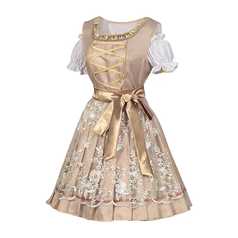 Damen Dirndlkleid Oktoberfest Dirndlkleid Mittelalterkleid Oktoberfest ...