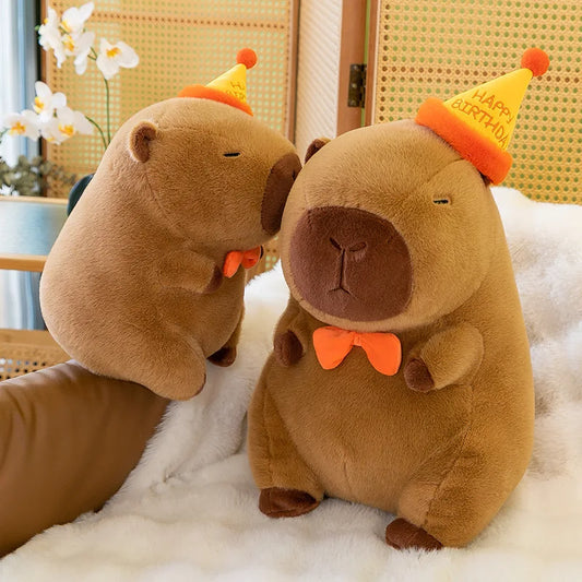 Capybara Plüschpuppe Süßes Capybara Anime Flauschiges Spielzeug Kawaii Plüschtier Alles Gute zum Geburtstag Puppe Geschenk für Freundin Weiche Kuscheltiere