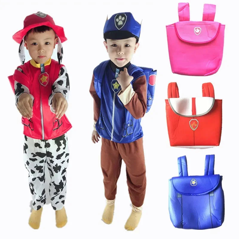 Anime Dog Patrol Kinder Tops Hosen Rucksack Hut Marshall Chase Skye Zuma Rubble Kinder Patrol Uniformen Halloween Cosplay Kostüm