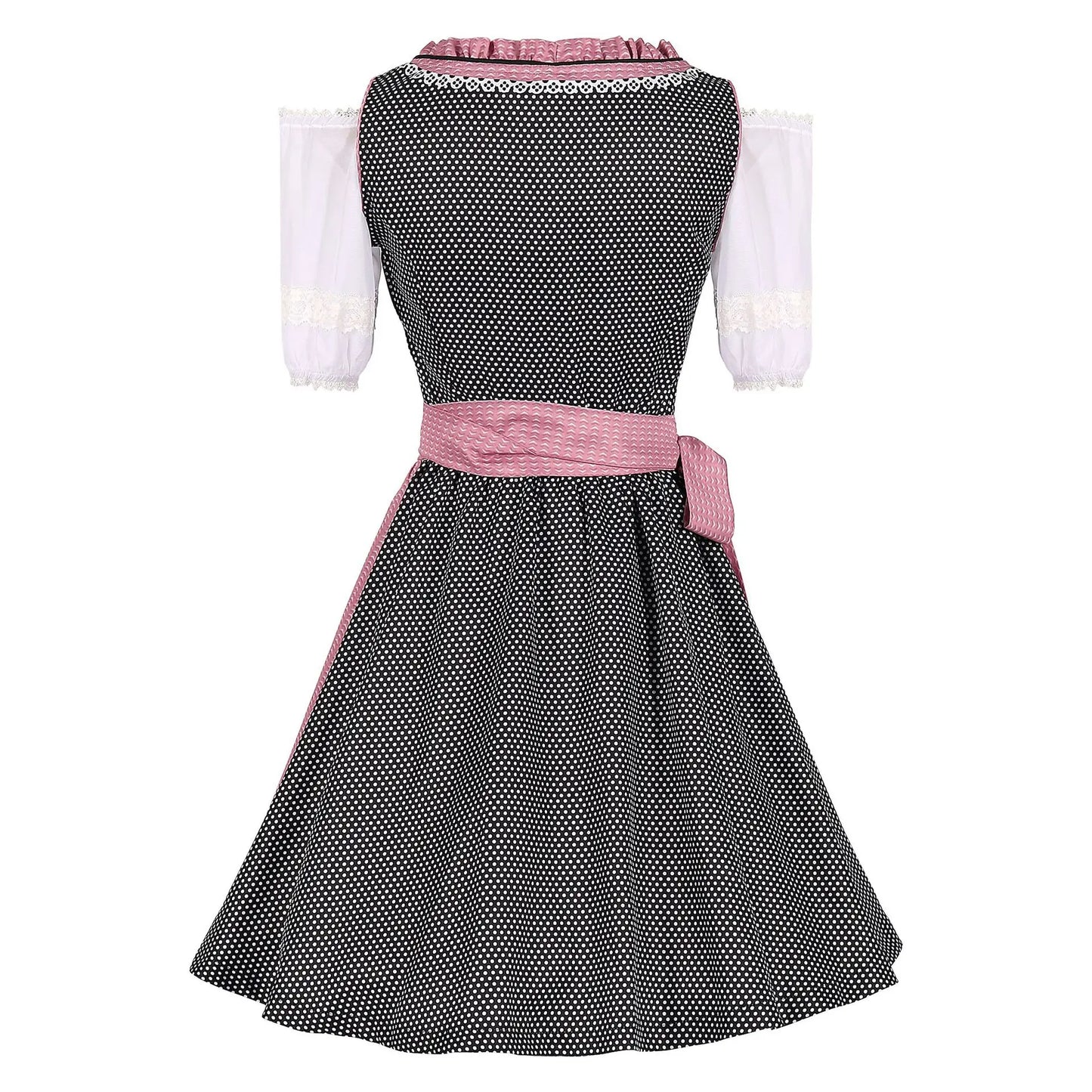 Rotes deutsches Oktoberfest-Trachtenkleid, Mädchen-Dirndlkleid, schulterfrei, Biermädchen-Kostüm, Halloween, Karneval, Cosplay, Partykleid