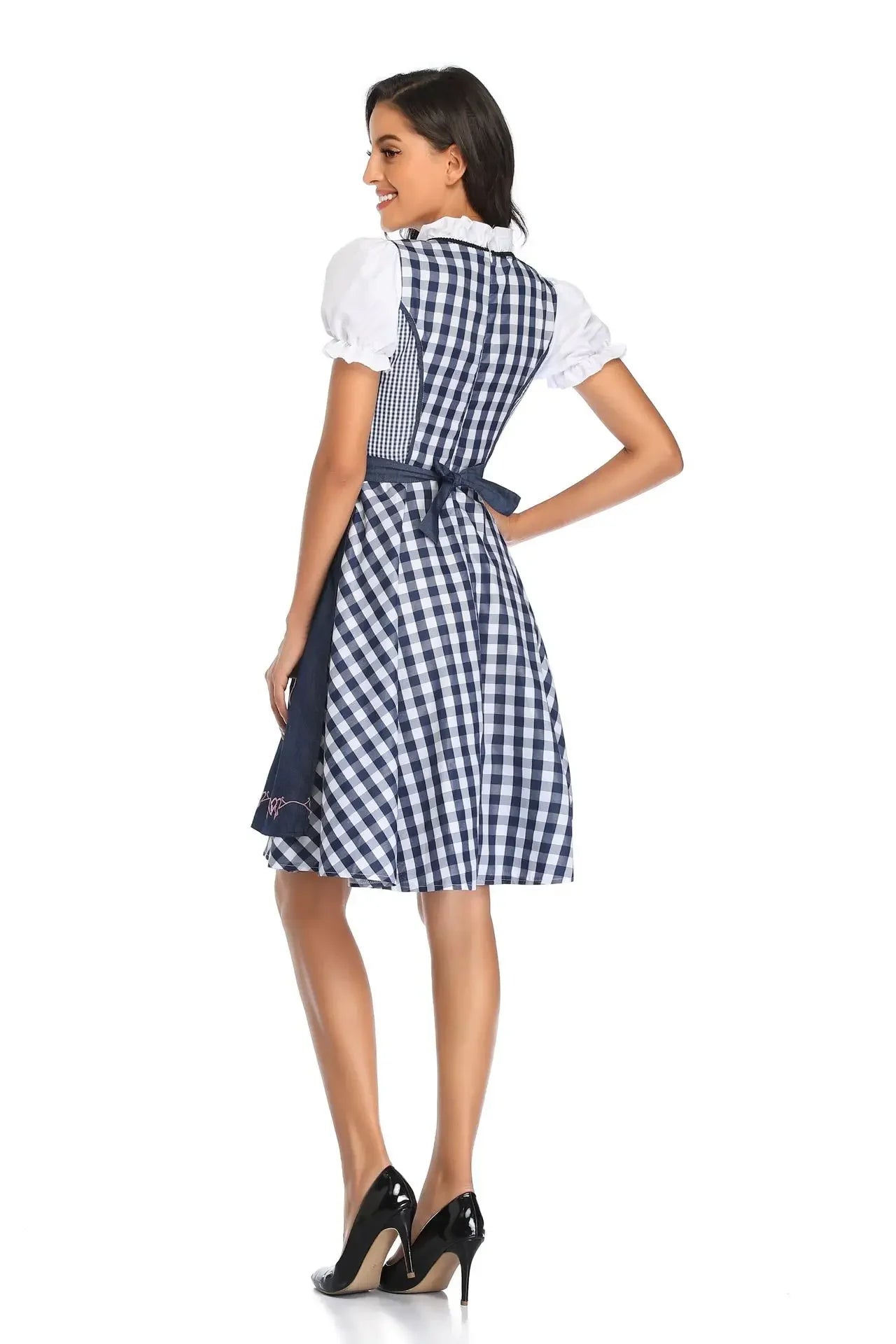 Damen Kellnerin Dienstmädchen Kleid Erwachsene Bayern Oktoberfest Kleid Bier Karneval Party Outfit Kostüm Mann Lederhosen Dirndl Outfit