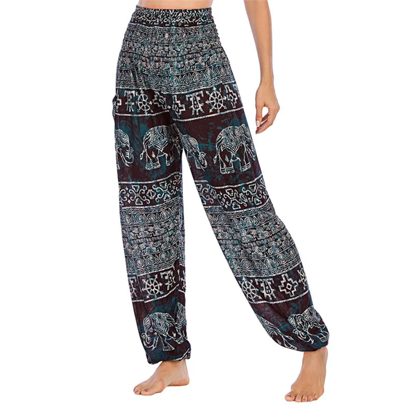 Yoga Hosen Frauen Hippie Harem Gedruckt Leggings Boho Hohe Taille Pantalone De Mujer Cintura Alta Calca Feminina Strand