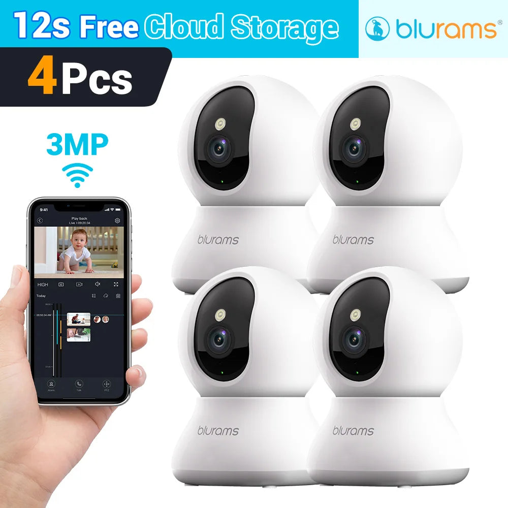 Blurams Babyphone-Kamera, 2K HD-Sicherheitskamera für Zuhause mit Bewegungserkennung und Zwei-Wege-Audio, einfache Einrichtung, klare Tag- und Nachtsicht