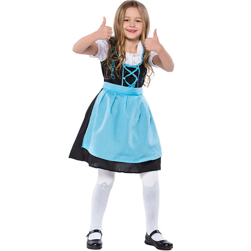 Kinder Jungen Mädchen Oktoberfest Kostüme Bayerisches Dirndl Kleid Kinder Lederhosen Cosplay Karneval Party Halloween Kostüm