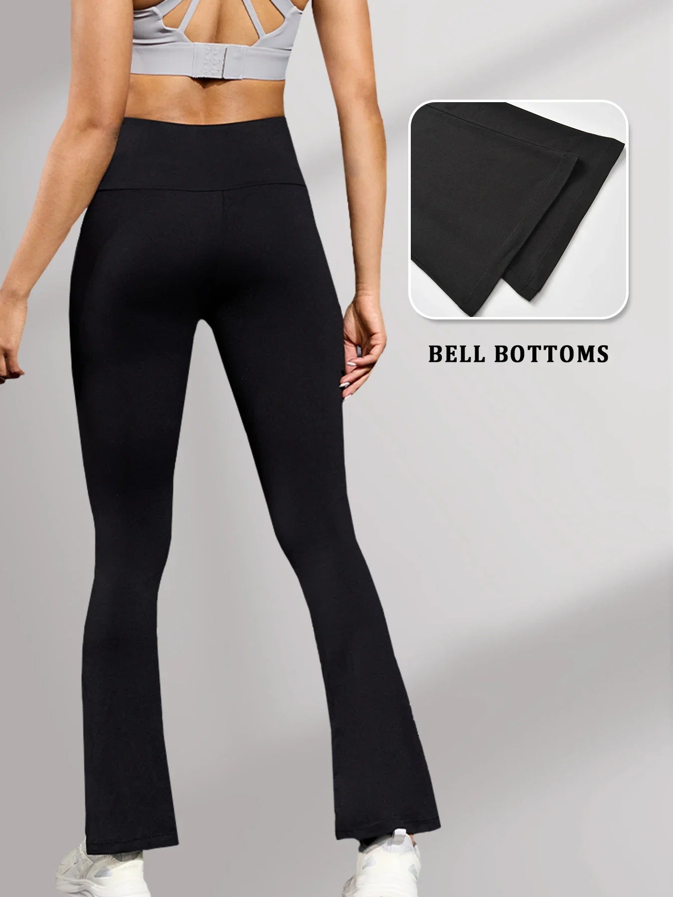 5er-Pack superweiche Schlaghosen für Damen, hohe Taille, Bauchkontrolle, Workout, Yoga, Push-Up, Fitnessstudio, Fitness-Leggings, Schlaghosen