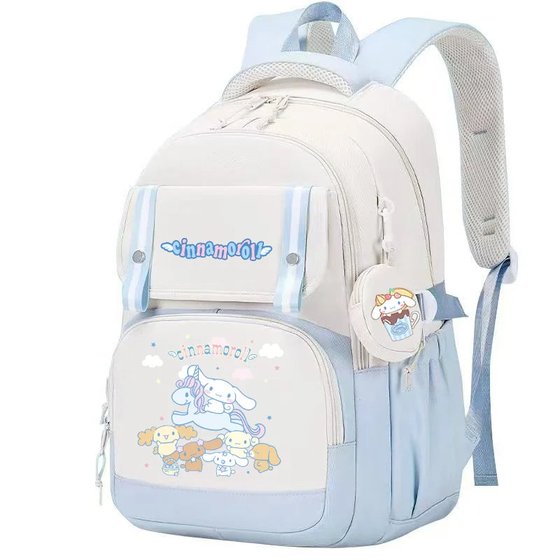 Cinnamoroll Backpack Boys Girls Bookbag Bag Teenager Children Knapsack Schoolbag Rucksack Mochila With Coin Purse