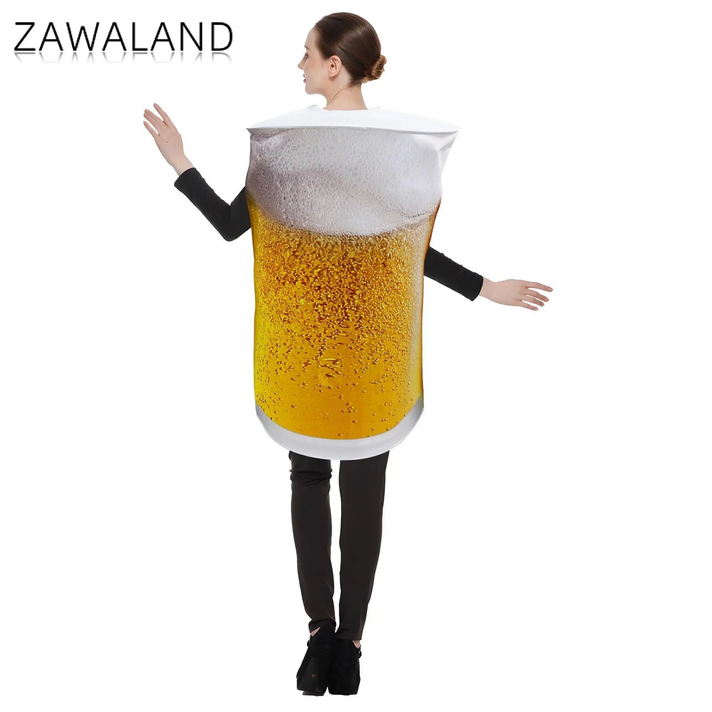 Zawaland Bierfest-Kostüm für Damen, lustiger Verkleidungsanzug, Halloween, Karneval, Purim-Outfit, Schwamm, Oktoberfest-Kleidung, 80 x 56 cm