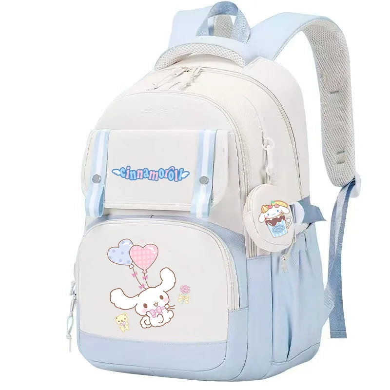 Cinnamoroll Backpack Boys Girls Bookbag Bag Teenager Children Knapsack Schoolbag Rucksack Mochila With Coin Purse