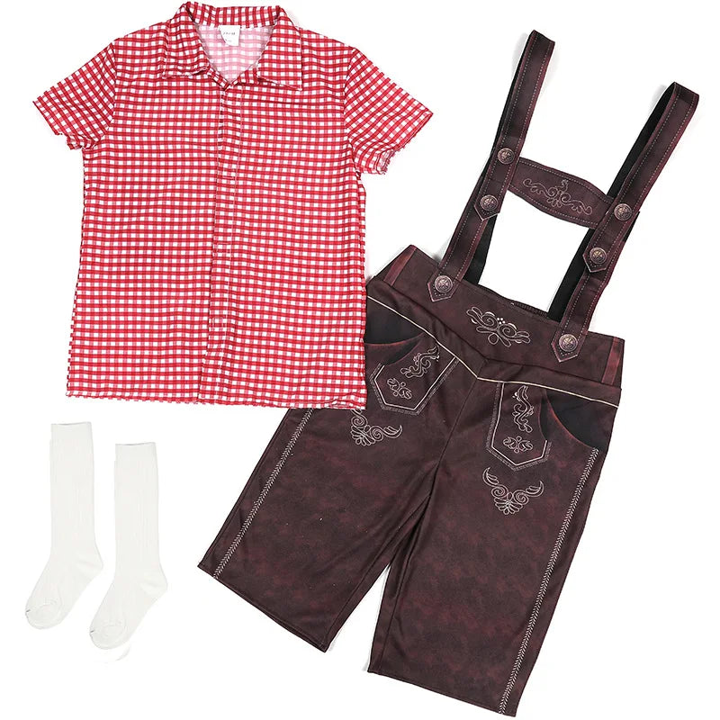 Kinder Jungen Mädchen Oktoberfest Kostüme Bayerisches Dirndl Kleid Kinder Lederhosen Cosplay Karneval Party Halloween Kostüm