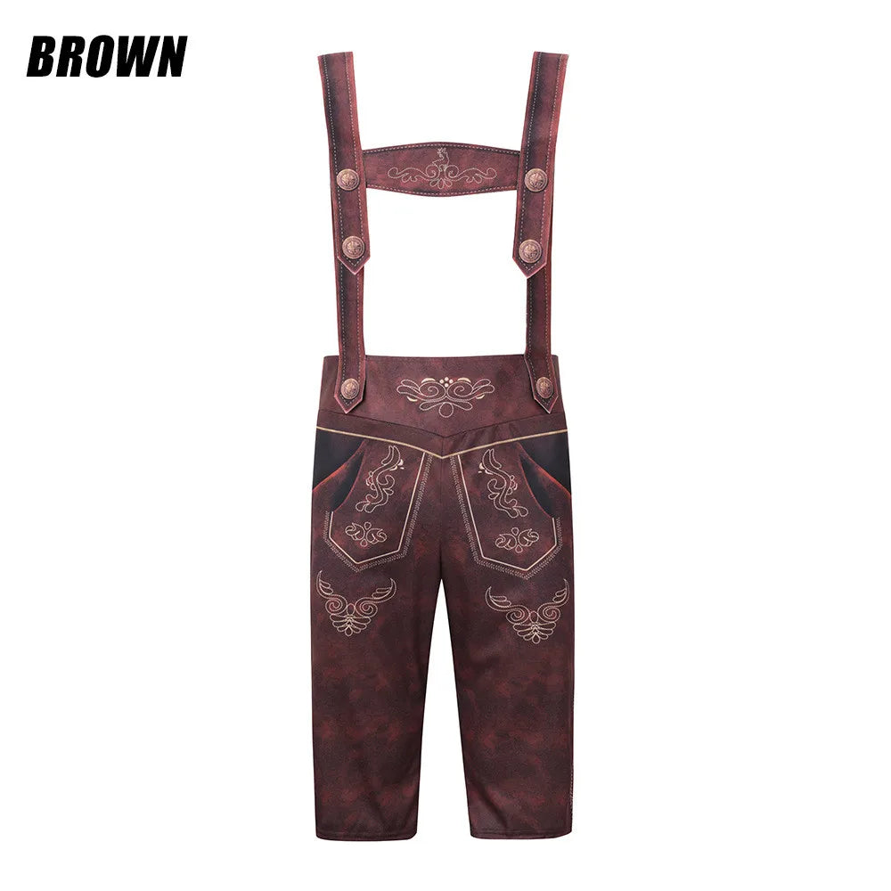 Männliche Bayerische Lederhosen Oktoberfest Kostüm Deutsche Bier Festivals Hosenträger Männer Cosplay Halloween Karneval