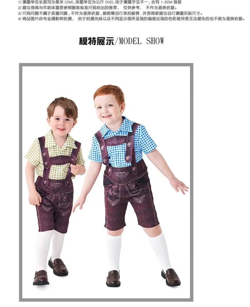 Kinder Jungen Mädchen Oktoberfest Kostüme Bayerisches Dirndl Kleid Kinder Lederhosen Cosplay Karneval Party Halloween Kostüm