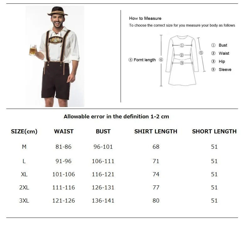 Damen Kellnerin Dienstmädchen Kleid Erwachsene Bayern Oktoberfest Kleid Bier Karneval Party Outfit Kostüm Mann Lederhosen Dirndl Outfit