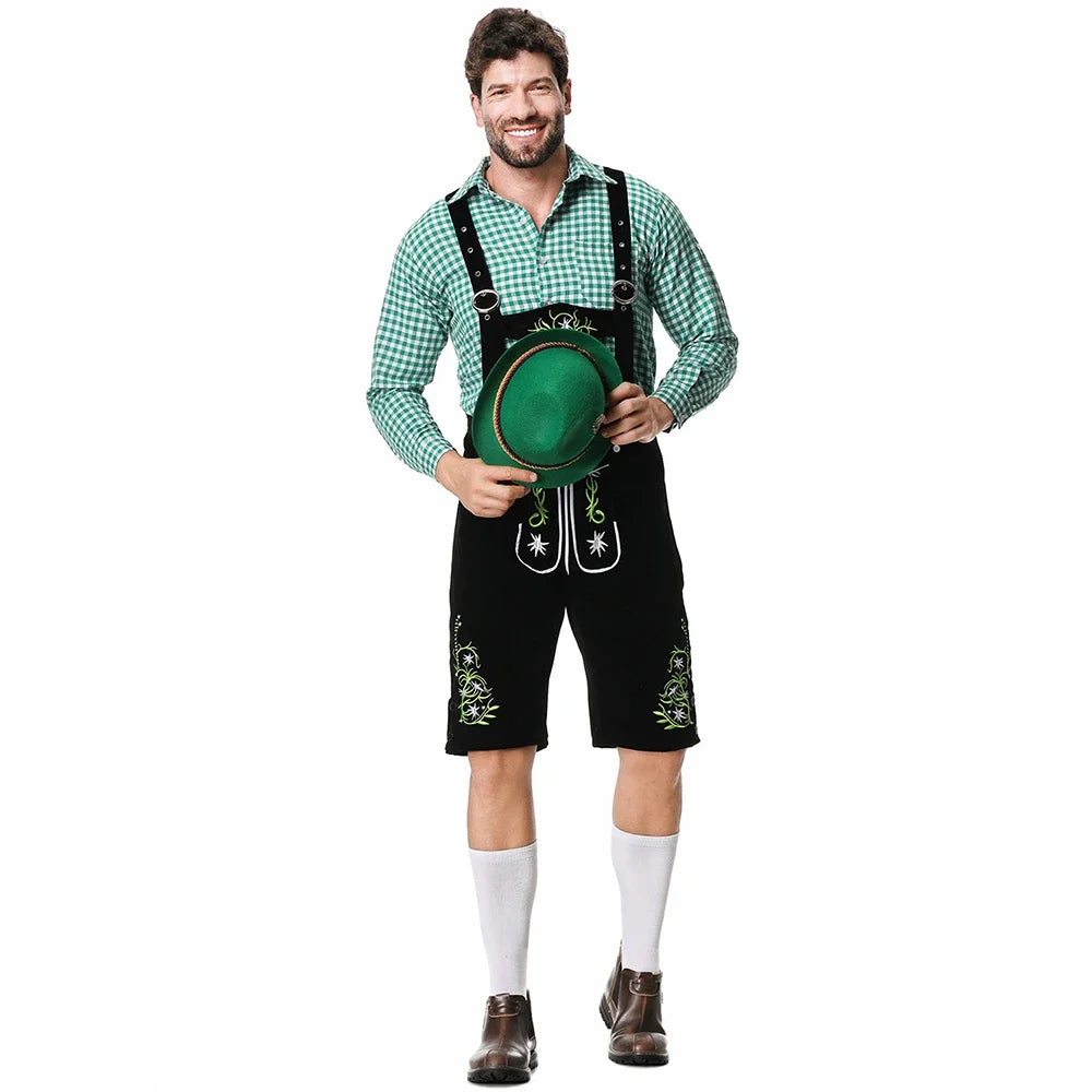 Herren Oktoberfest Kostüm Deutsches Oktoberfest Kneipen Barkeeper Outfit Biermann Kostüme Lederhosen Bayerisches Oktoberfest