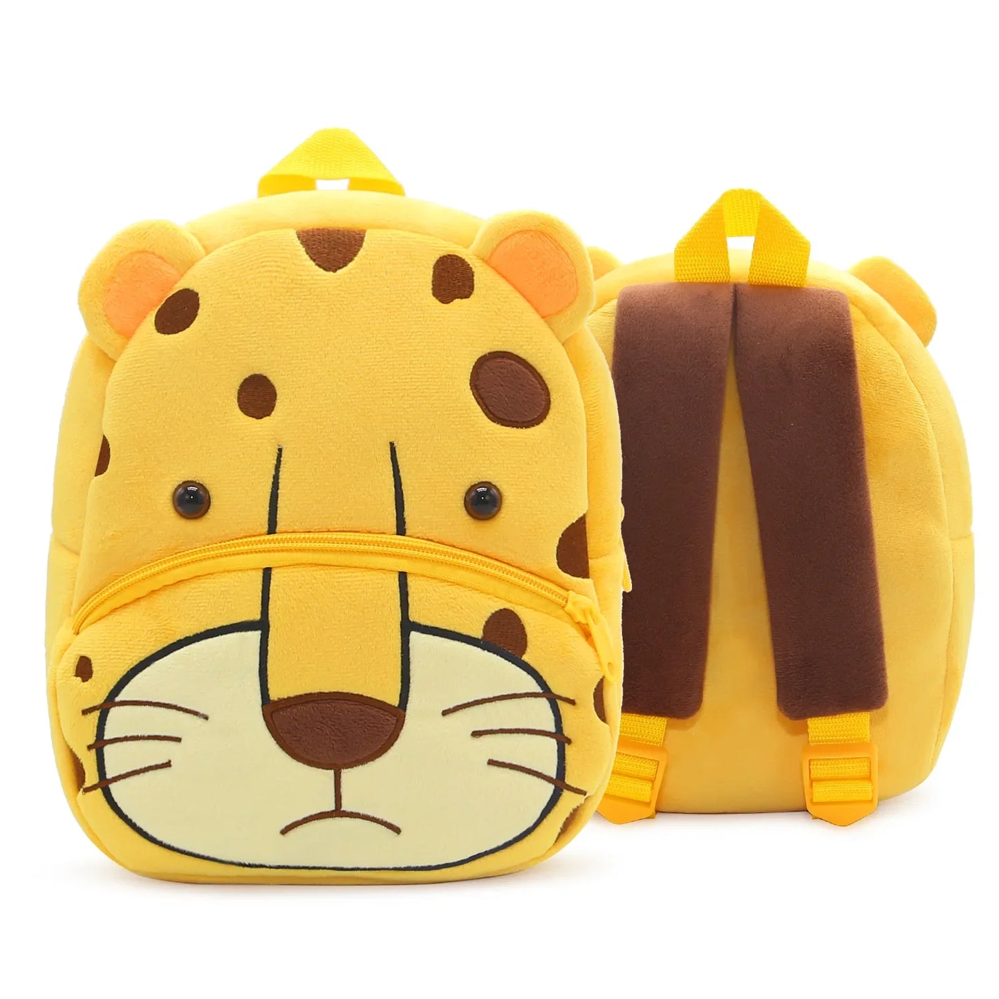 Cartoon Animal Kids Backpack Double Shoulder Plush Nursery Children Bag Customizable Printing Breathable Lightweight