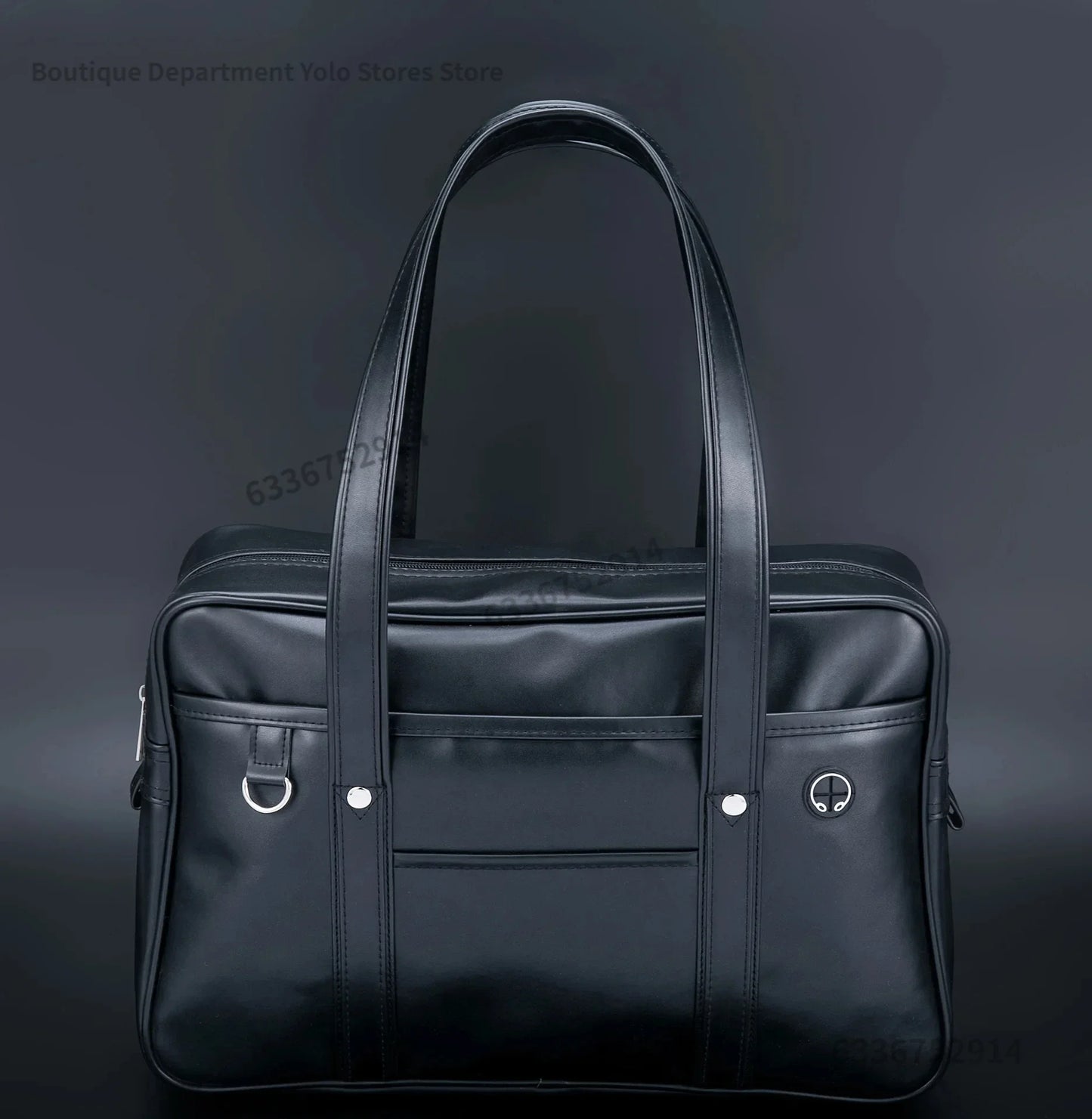 Schoolbag PU Leather Wide Application Japanese Handbag Large Capacity Waterproof