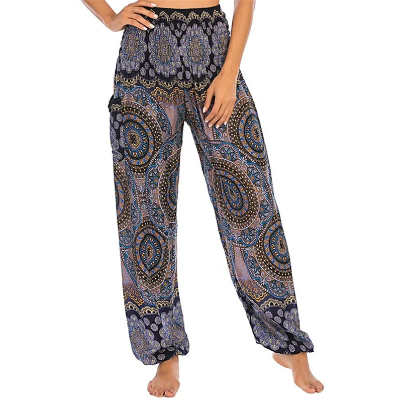 Yoga Hosen Frauen Hippie Harem Gedruckt Leggings Boho Hohe Taille Pantalone De Mujer Cintura Alta Calca Feminina Strand