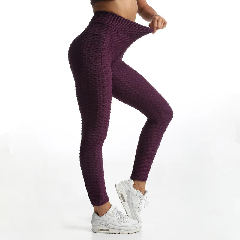 Frauen Mode Tasche Blase Hosen Stretchy Schlank Leggings Gym Laufen Radfahren Fitness Hosen Hohe Taille Hip Lift Leggings Weibliche