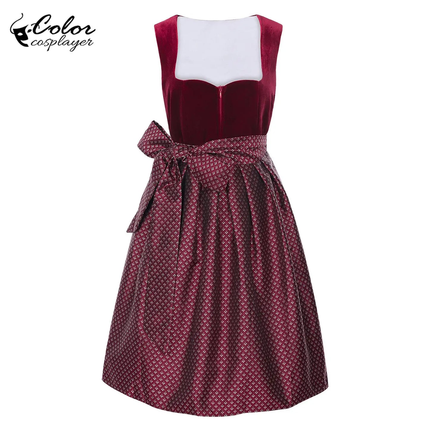 Farbe Cosplayer rot mittelalterlichen Kleid Oktoberfest Kleid Karneval Cosplay Kostüm Bier Festival dreiteiligen Anzug Frauen Kleidung