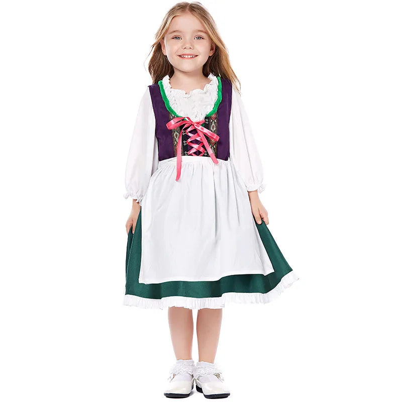 Kinder Jungen Mädchen Oktoberfest Kostüme Bayerisches Dirndl Kleid Kinder Lederhosen Cosplay Karneval Party Halloween Kostüm