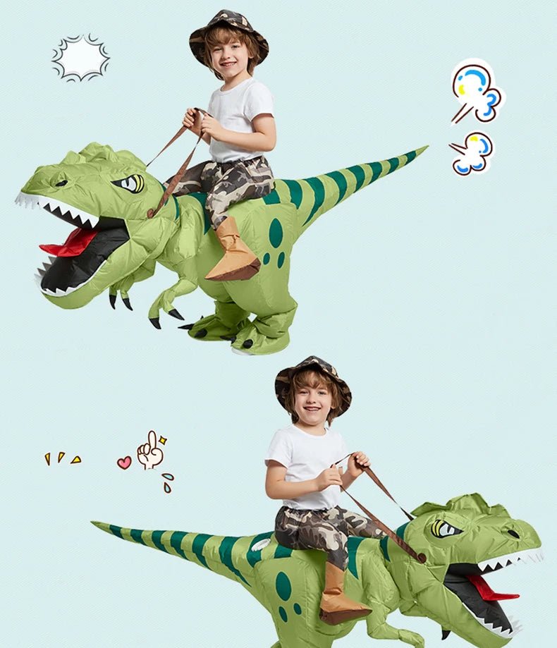 Animal Cartoon Riding T - Rex Inflatable Costume Nursery Kids Dinosaur Role Playing Game Adult Kids Chasing Game Birthday Gift - TRENSET