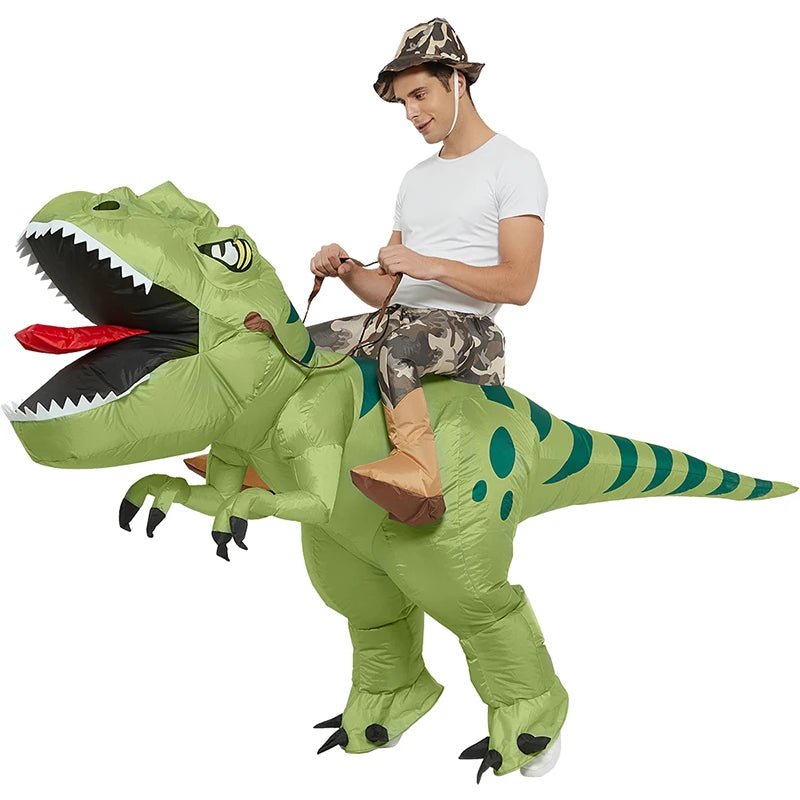 Animal Cartoon Riding T - Rex Inflatable Costume Nursery Kids Dinosaur Role Playing Game Adult Kids Chasing Game Birthday Gift - TRENSET