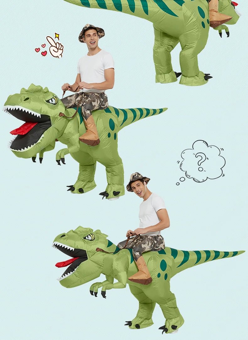 Animal Cartoon Riding T - Rex Inflatable Costume Nursery Kids Dinosaur Role Playing Game Adult Kids Chasing Game Birthday Gift - TRENSET