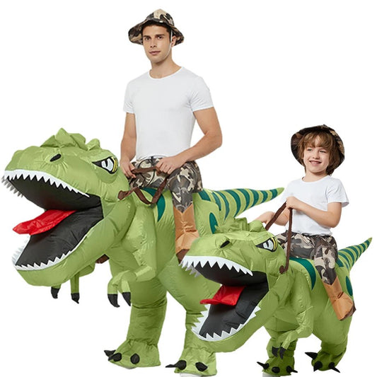 Animal Cartoon Riding T - Rex Inflatable Costume Nursery Kids Dinosaur Role Playing Game Adult Kids Chasing Game Birthday Gift - TRENSET