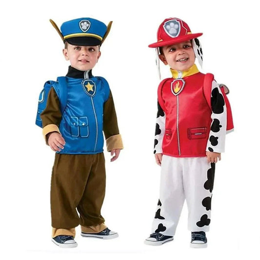 Anime Dog Patrol Kids Tops Pants Backpack Hat Marshall Chase Skye Zuma Rubble Children Patrol Uniforms Halloween Cosplay Costume - TRENSET