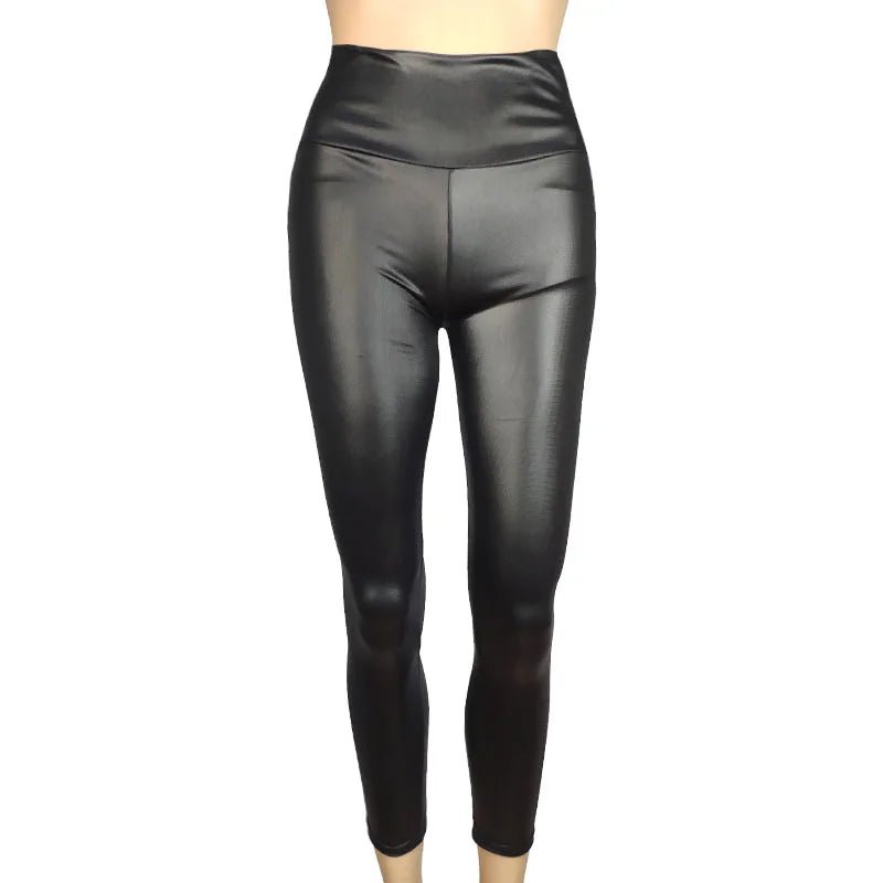 Autumn And Winter New Season Wearable Women's Tight Pants With High Waist And Sexy Faux Leather Texture Long Pants With Leggings - TRENSET