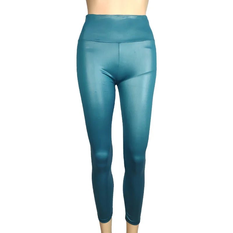 Autumn And Winter New Season Wearable Women's Tight Pants With High Waist And Sexy Faux Leather Texture Long Pants With Leggings - TRENSET