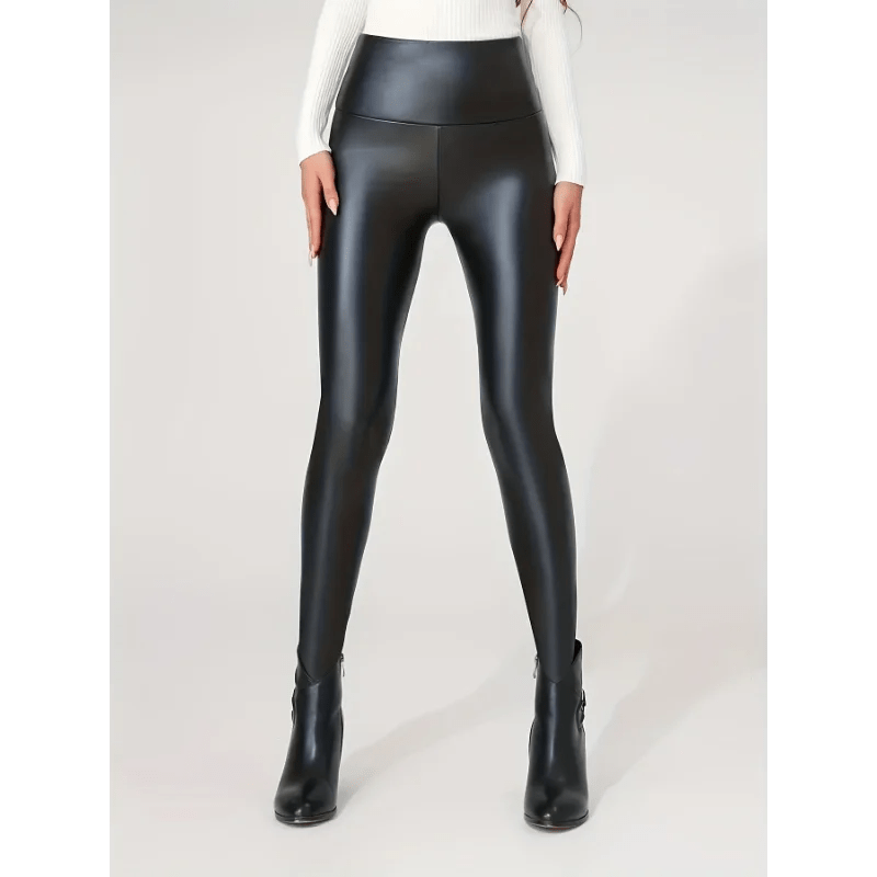 Autumn And Winter New Season Wearable Women's Tight Pants With High Waist And Sexy Faux Leather Texture Long Pants With Leggings - TRENSET