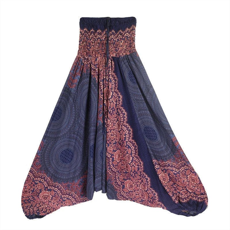Bohemian Pants Women Pantalones Mujer Hippie High Waist Rayon Harem Baggy Boho Yoga Beach Wear Pour Femme Calca Feminina Printed - TRENSET